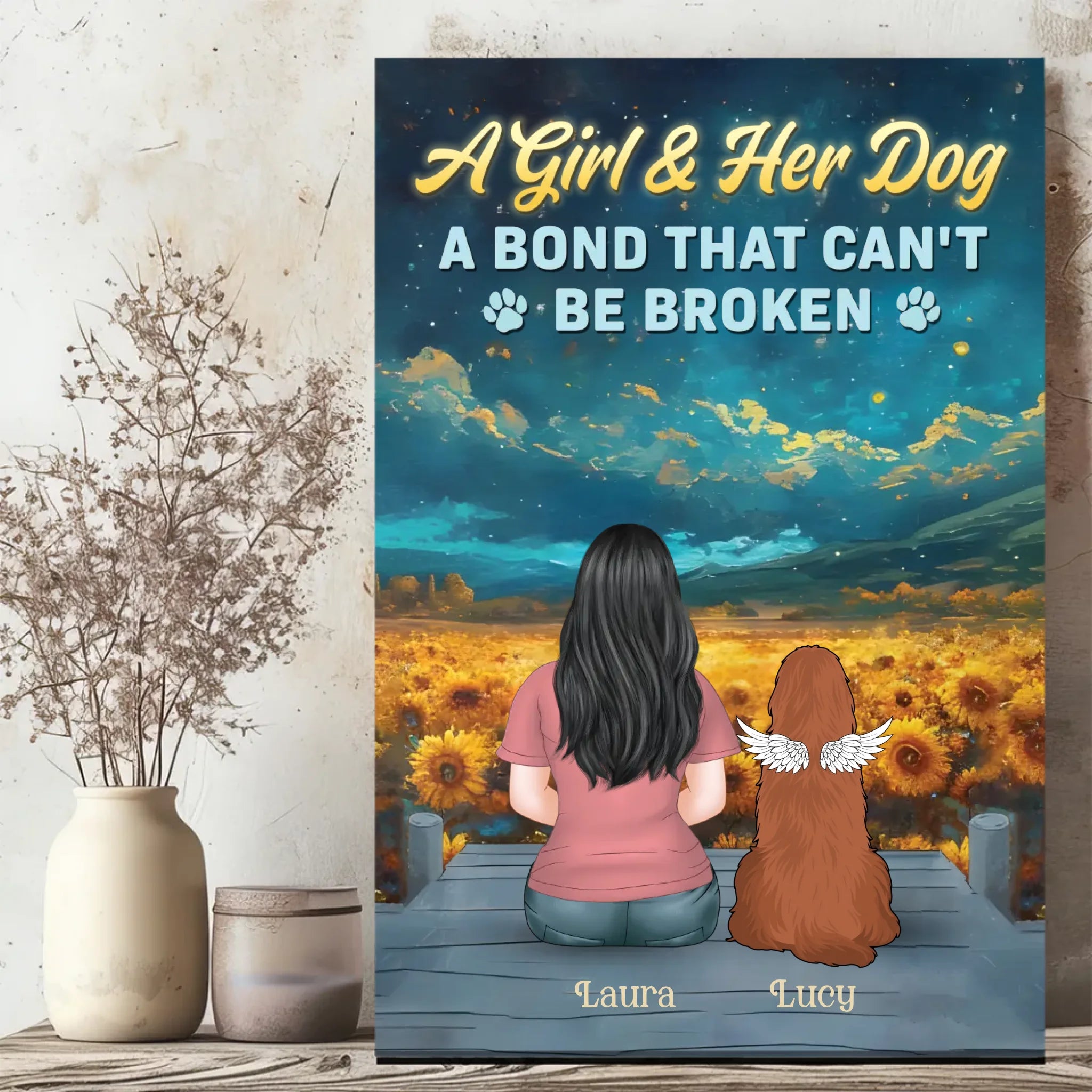 Personalized Dog Lover Canvas – Forever Bond Pet Tribute – 89Prints