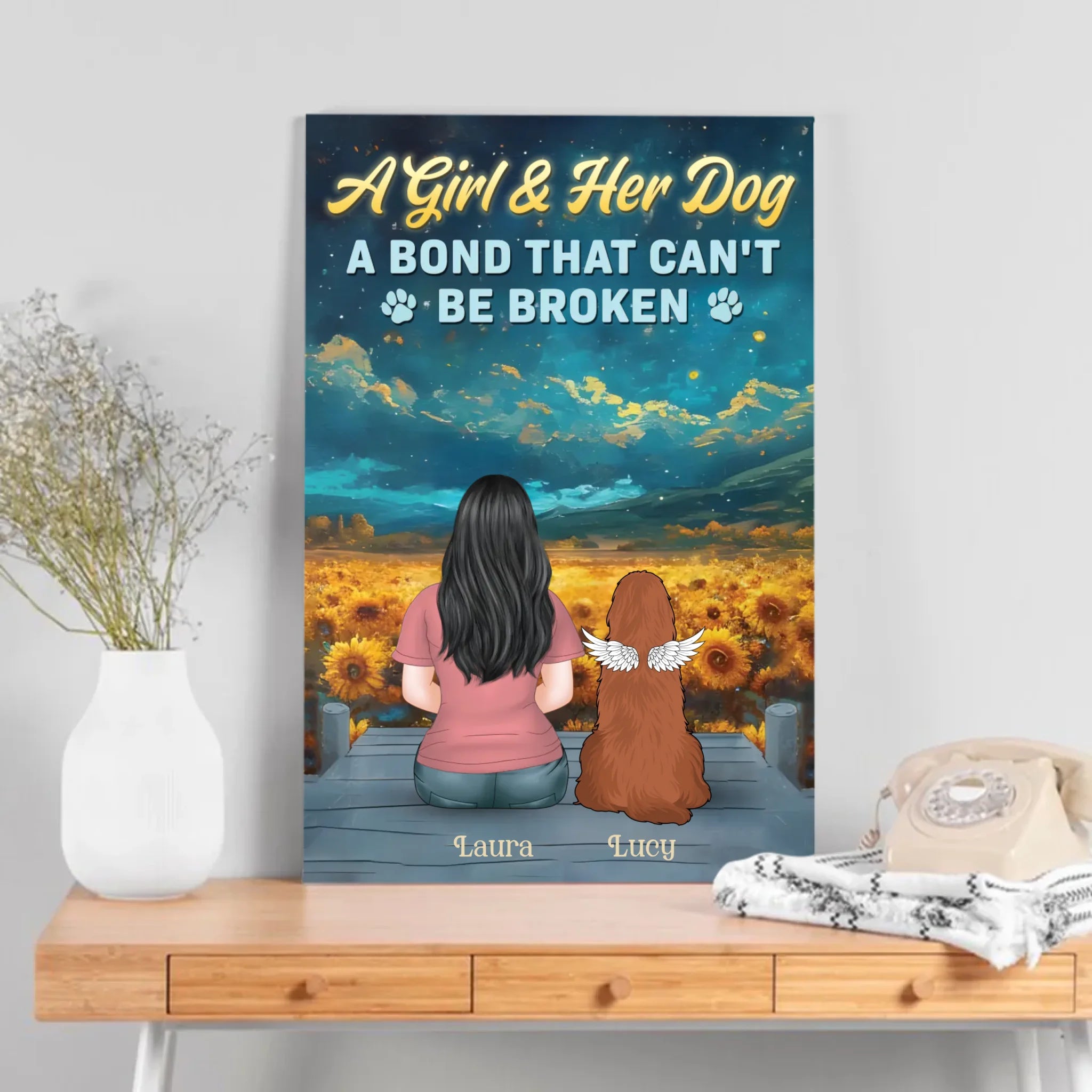 Personalized Dog Lover Canvas – Forever Bond Pet Tribute – 89Prints