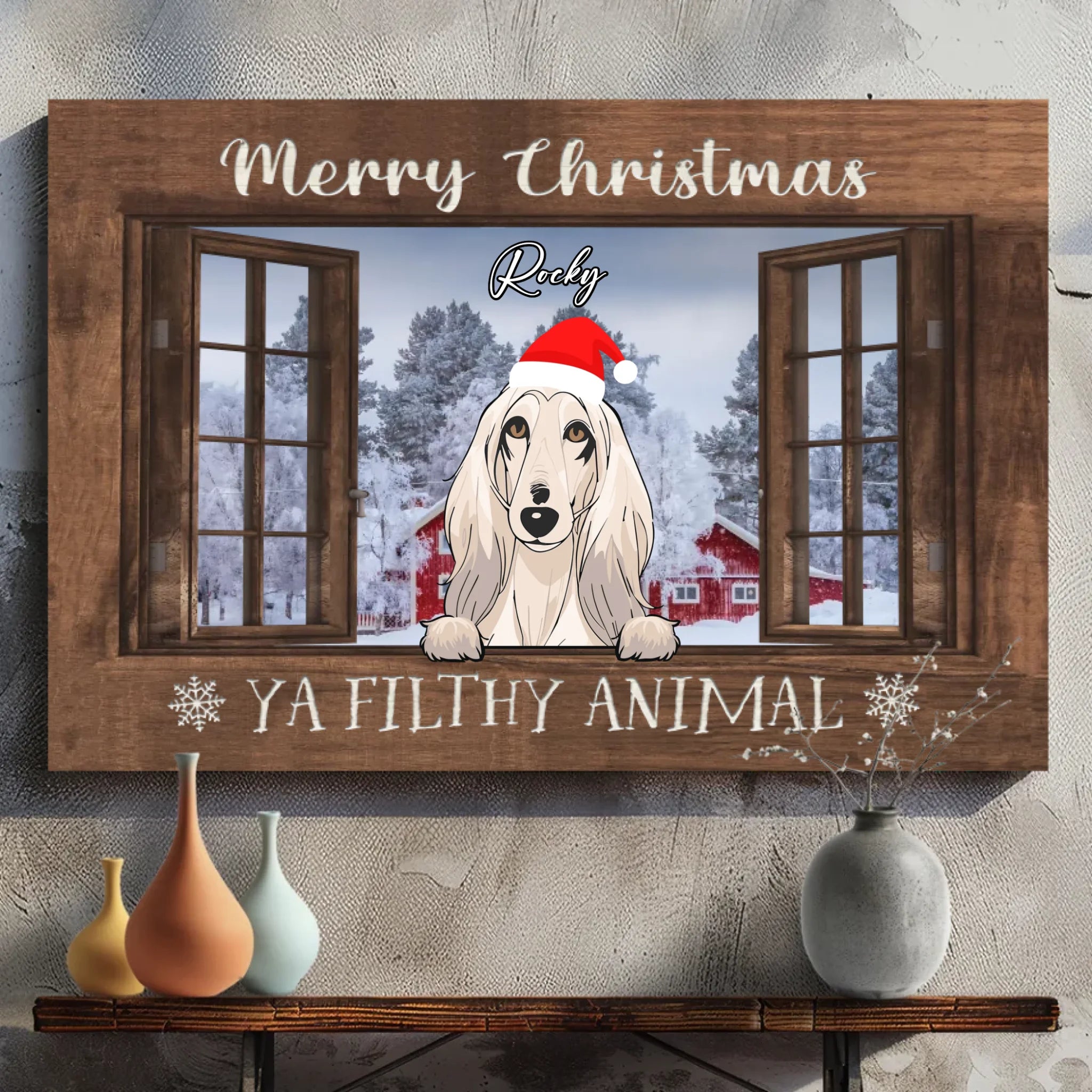 Custom Christmas Pet Canvas – Personalized Dog Lover Gift – 89Prints