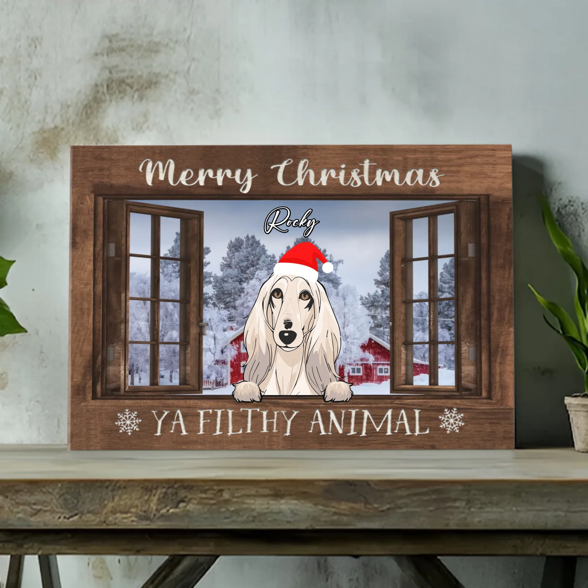 Custom Christmas Pet Canvas – Personalized Dog Lover Gift – 89Prints