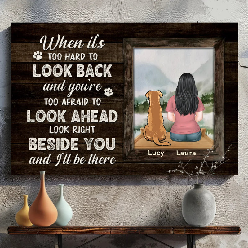 Forever Beside You Dog Canvas – Custom Pet Loss Tribute – 89Prints