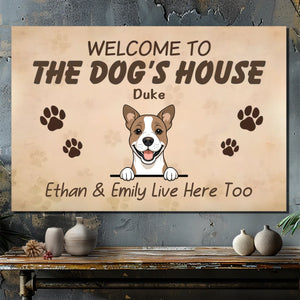 Welcome to the Dog’s House – Rustic Pet Wall Hanging – 89Prints