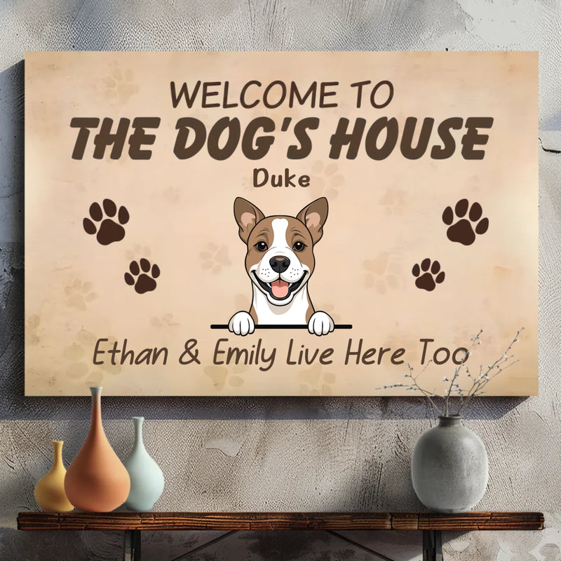 Welcome to the Dog’s House – Rustic Pet Wall Hanging – 89Prints