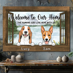 Welcome to Our Home Custom Dog Canvas – Pet Lovers Gift – 89Prints