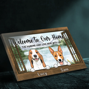 Welcome to Our Home Custom Dog Canvas – Pet Lovers Gift – 89Prints