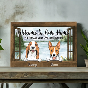 Welcome to Our Home Custom Dog Canvas – Pet Lovers Gift – 89Prints