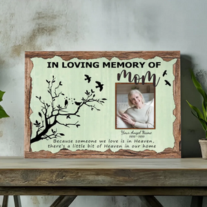 Custom Memorial Canvas Your Mom's Photo At 89Prints - Forever Smile