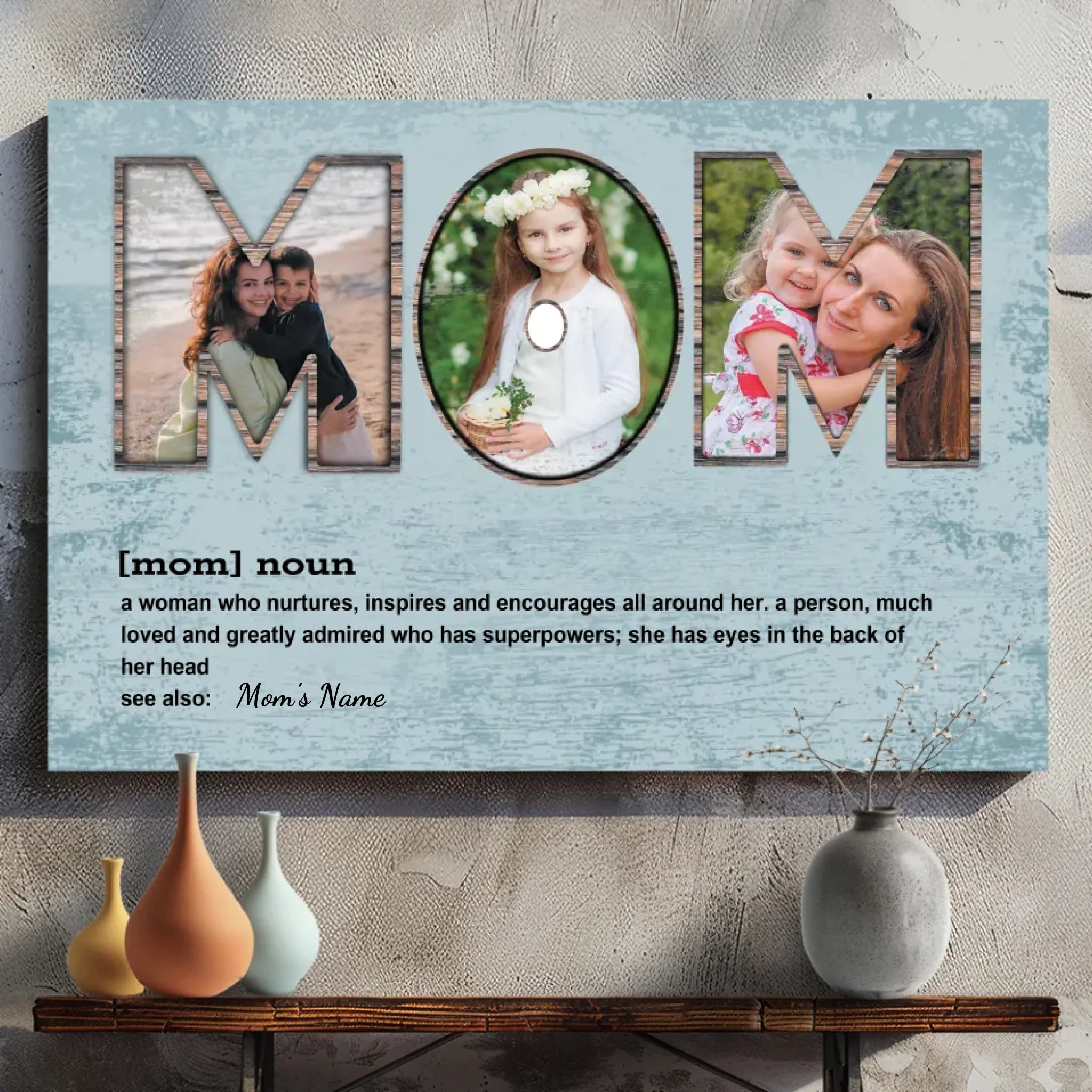 Timeless Memorial Personalized Canvas Painting: Window To Memory