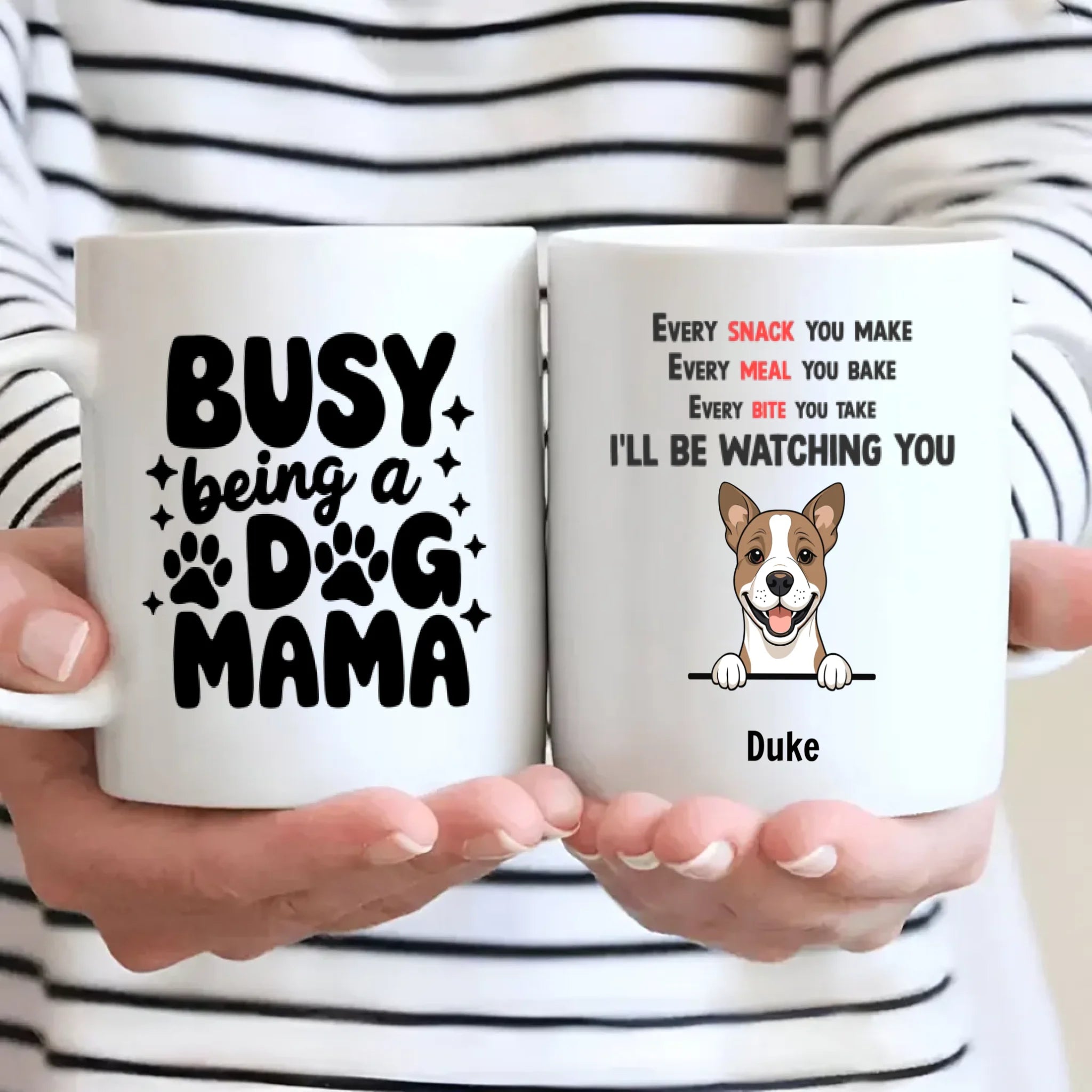 Custom Dog Mama Mug – “Busy Being a Dog Mama” Personalized Pet Lover Gift - 89Prints