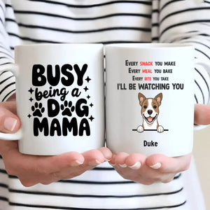 Custom Dog Mama Mug – “Busy Being a Dog Mama” Personalized Pet Lover Gift - 89Prints