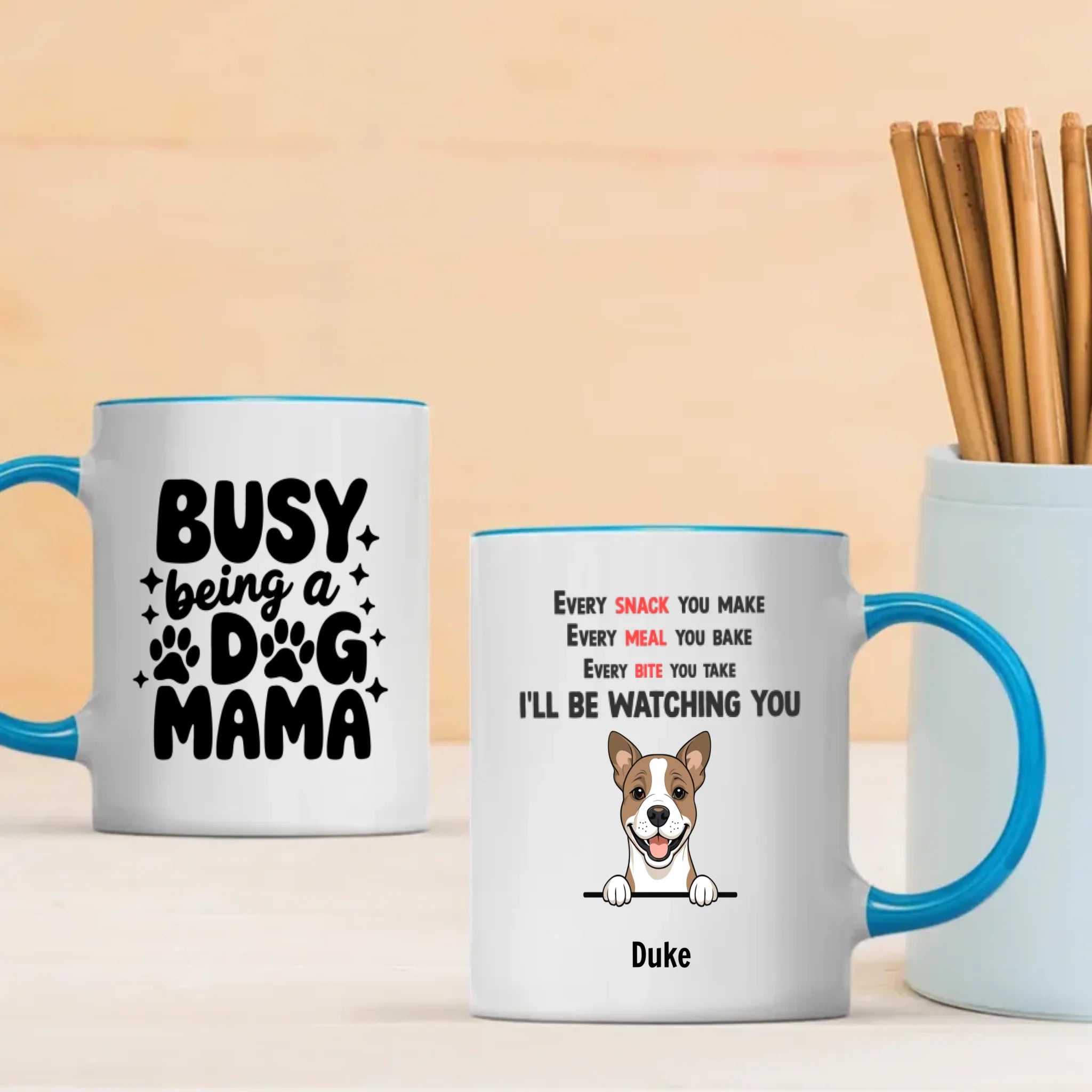 Custom Dog Mama Mug – “Busy Being a Dog Mama” Personalized Pet Lover Gift - 89Prints