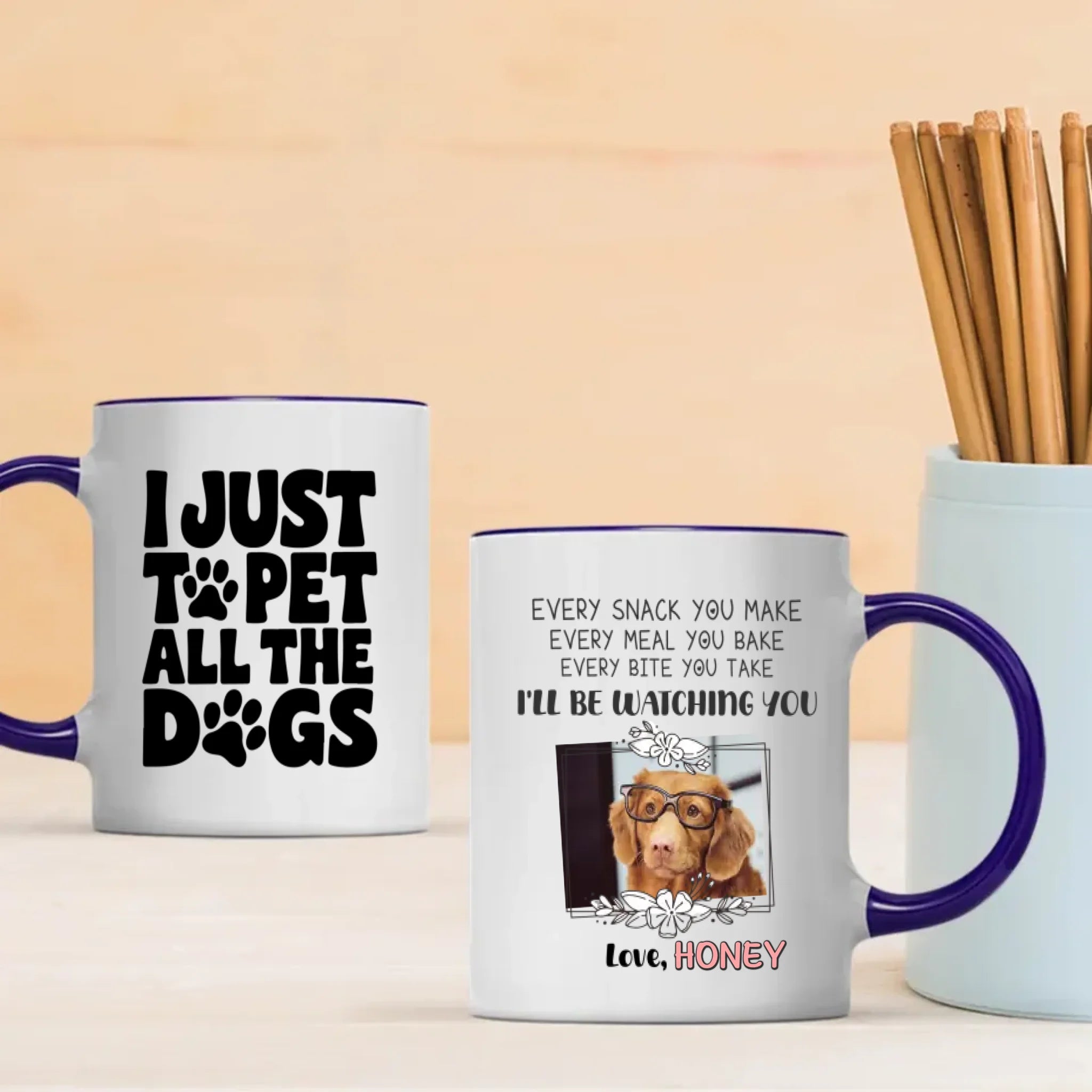 Personalized Dog Mug – Funny “I Just Want to Pet All the Dogs” Gift for Pet Lovers - 89Prints