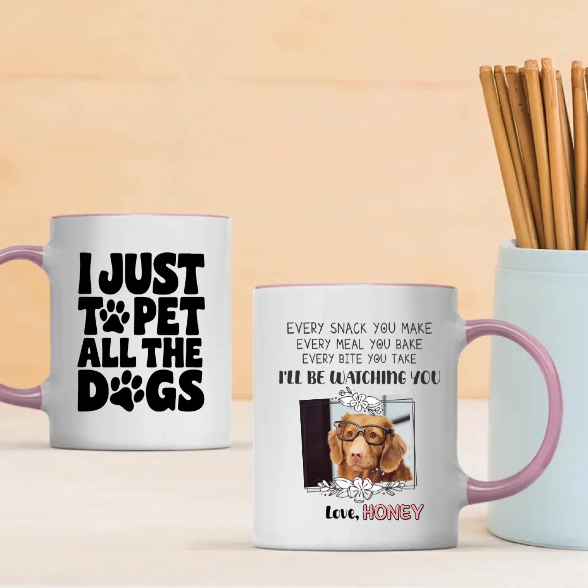 Personalized Dog Mug – Funny “I Just Want to Pet All the Dogs” Gift for Pet Lovers - 89Prints