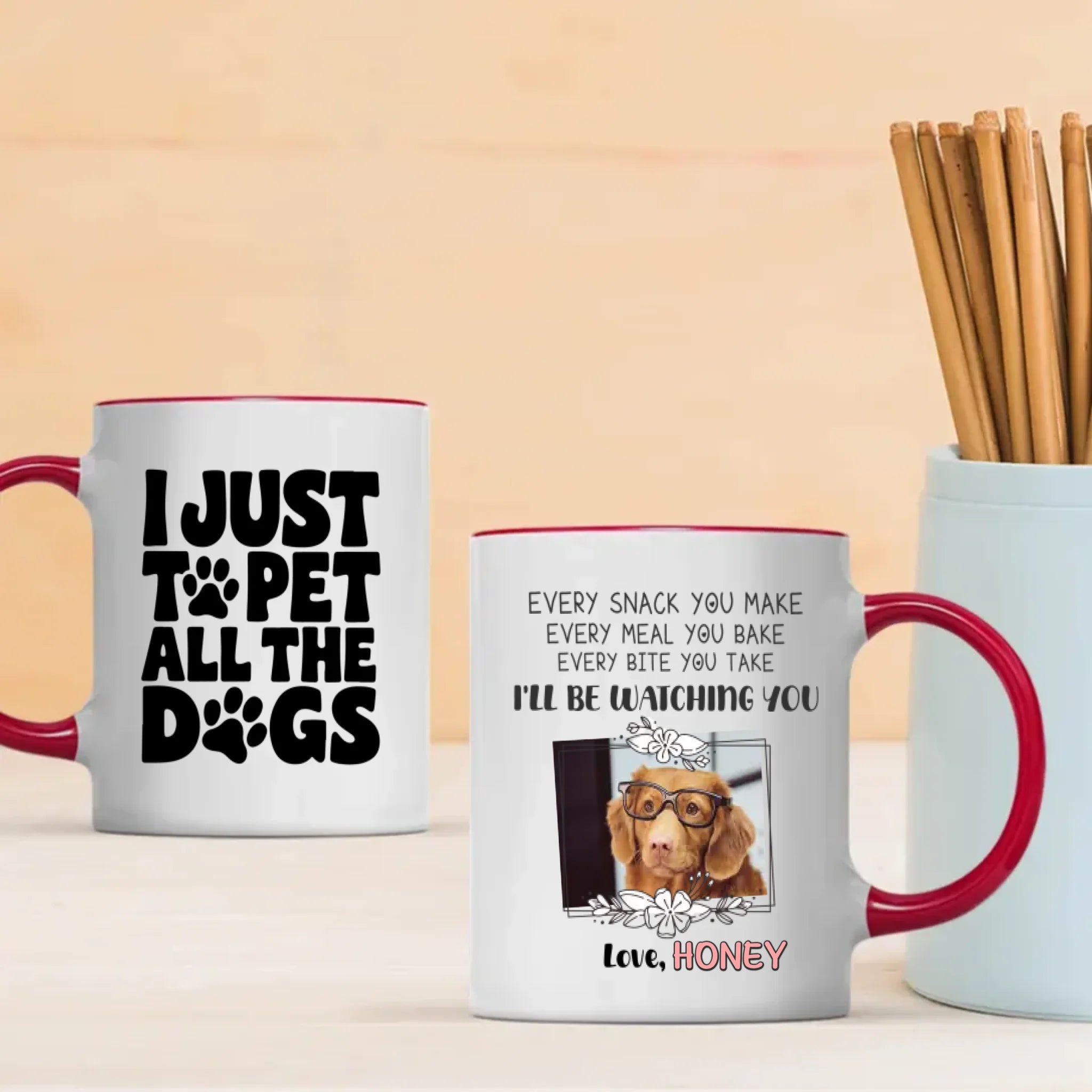 Personalized Dog Mug – Funny “I Just Want to Pet All the Dogs” Gift for Pet Lovers - 89Prints