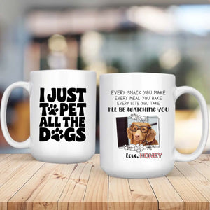Personalized Dog Mug – Funny “I Just Want to Pet All the Dogs” Gift for Pet Lovers - 89Prints