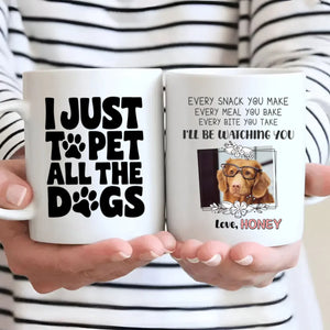 Personalized Dog Mug – Funny “I Just Want to Pet All the Dogs” Gift for Pet Lovers - 89Prints