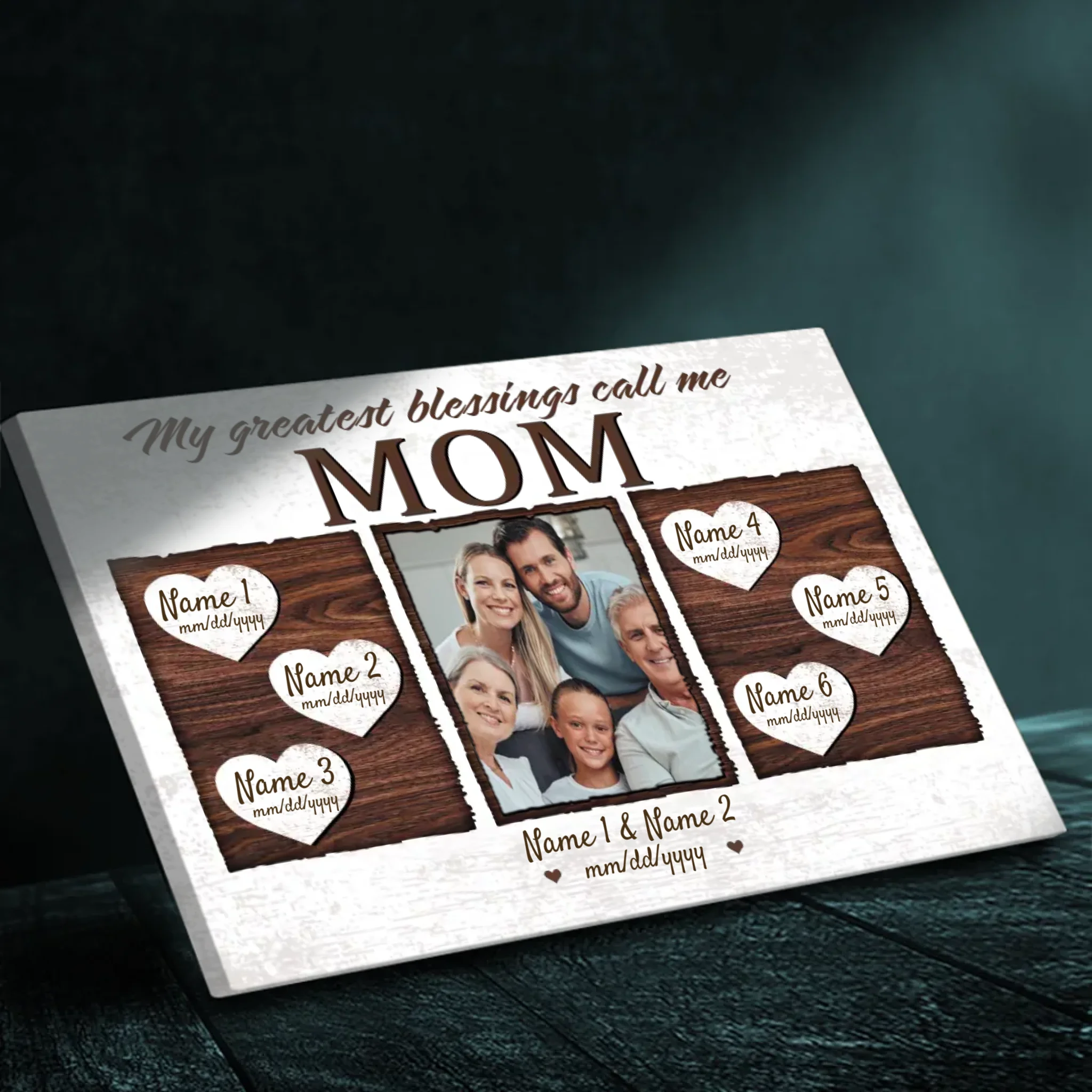 Personalized Family Canvas Painting: Mom is Everything | 89Prints