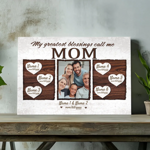 Personalized Family Canvas Painting: Mom is Everything | 89Prints