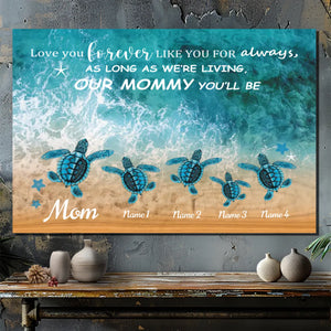 Personalized Turtle Ocean Canvas: Mother's Day Special | 89Prints