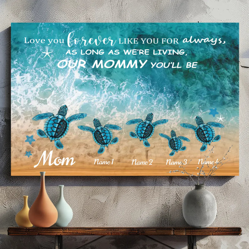 Personalized Turtle Ocean Canvas: Mother's Day Special | 89Prints