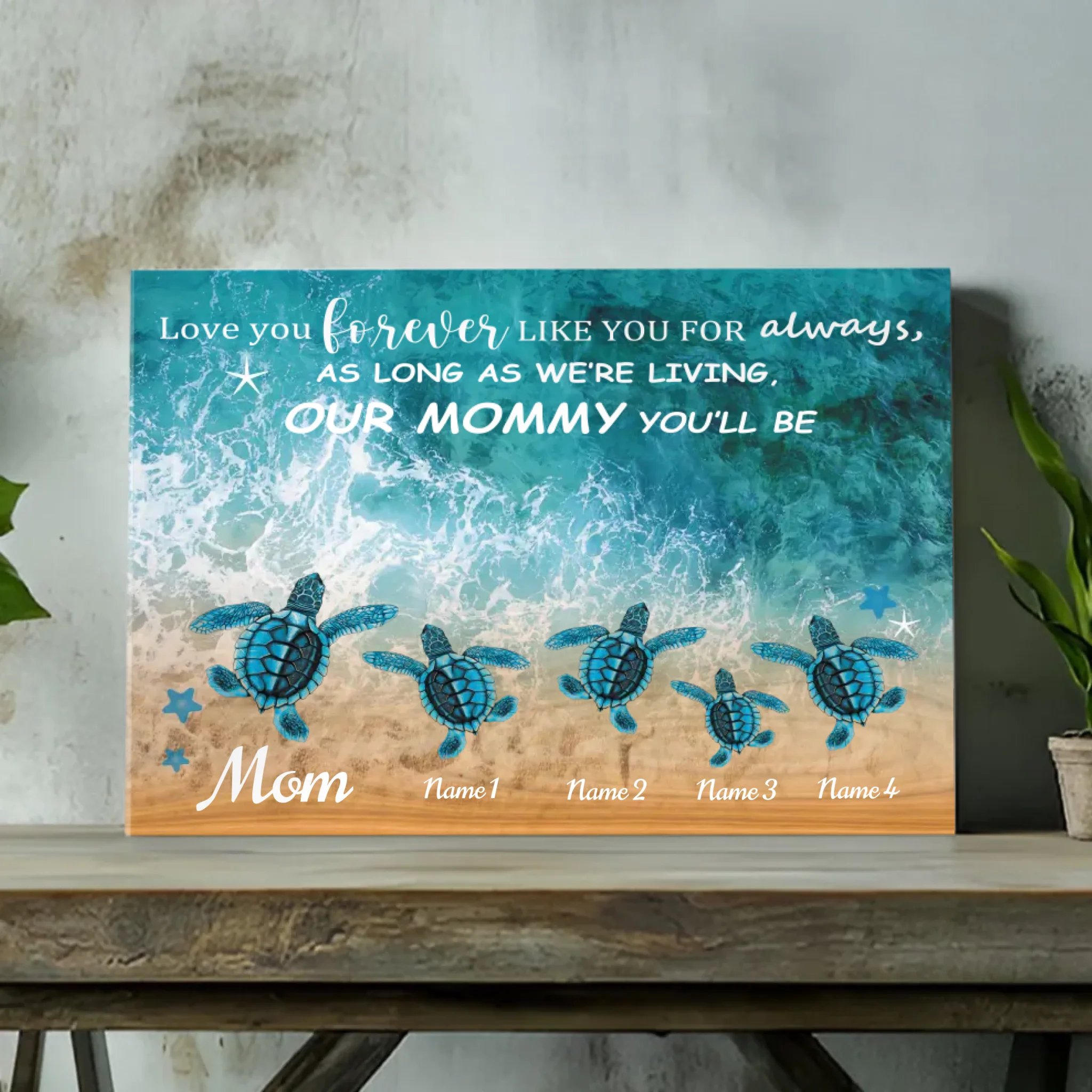 Personalized Turtle Ocean Canvas: Mother's Day Special | 89Prints