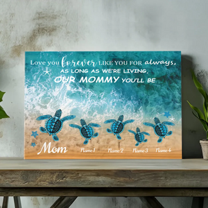Personalized Turtle Ocean Canvas: Mother's Day Special | 89Prints