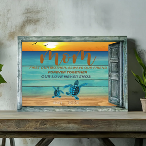 Custom Turtle Canvas Wall Art - Mother's Love Like the Ocean