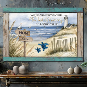 Personalized Lighthouse Canvas Wall Art - The Best Mommy