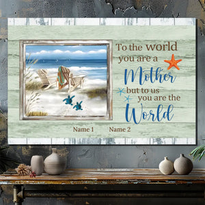 Personalized Canvas Painting of Mom at 89Prints - To us, Mom is the World