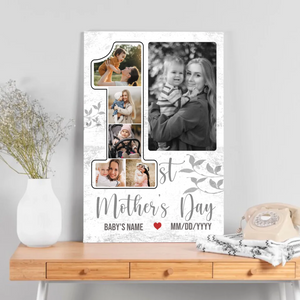 Personalized Mother and Baby Canvas - Moments Forever In The Heart