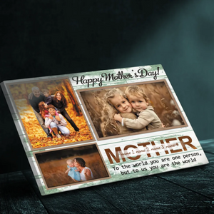 Timeless Mother Portrait Canvas Painting - Custom Name and Photo