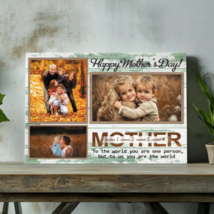 Timeless Mother Portrait Canvas Painting - Custom Name and Photo