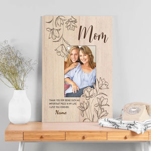 Mom: The Missing Piece of My Life | Custom Canvas At 89Prints