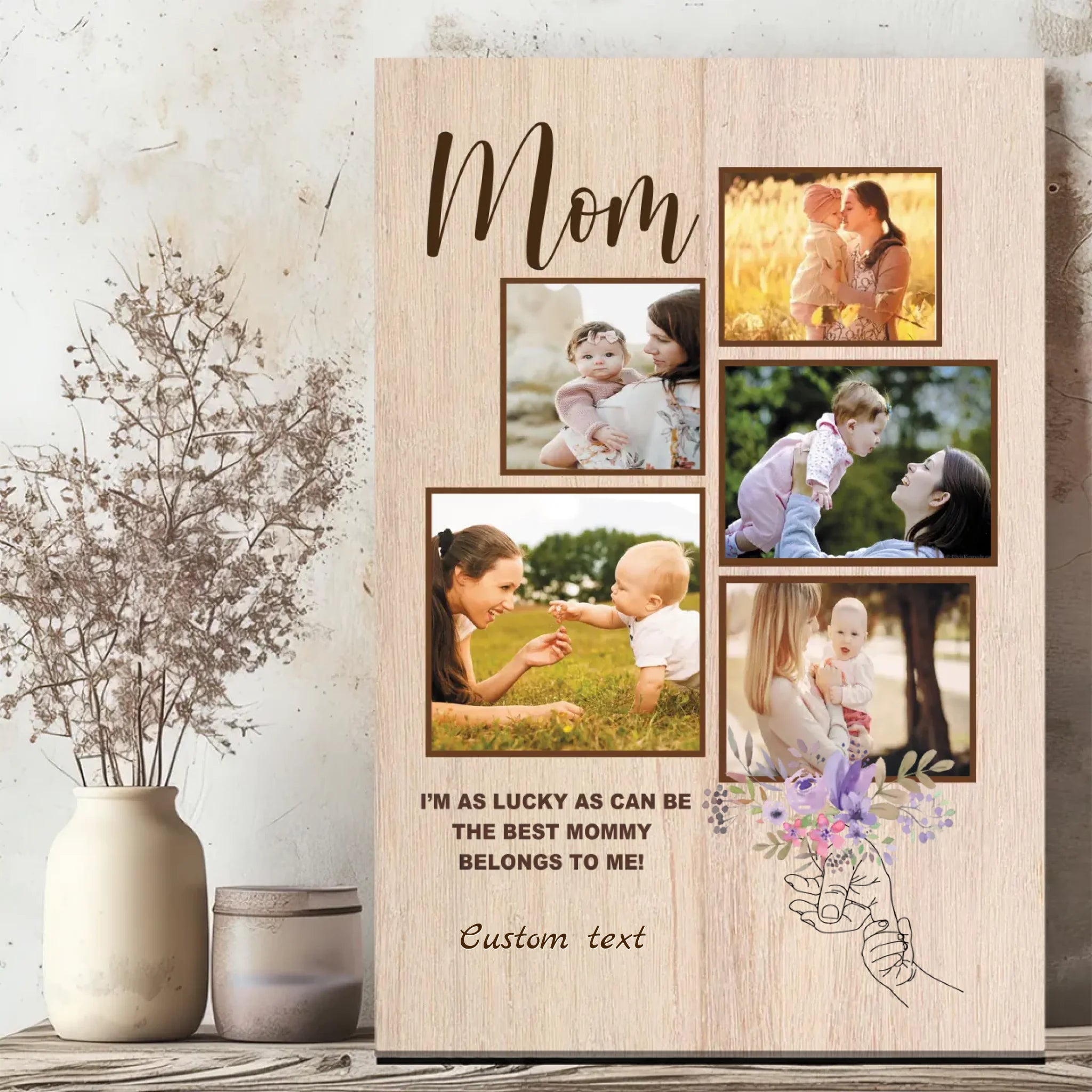 Luckiest Child: Personalized Canvas Prints for Mom at 89Prints