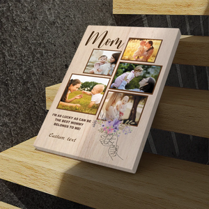 Luckiest Child: Personalized Canvas Prints for Mom at 89Prints