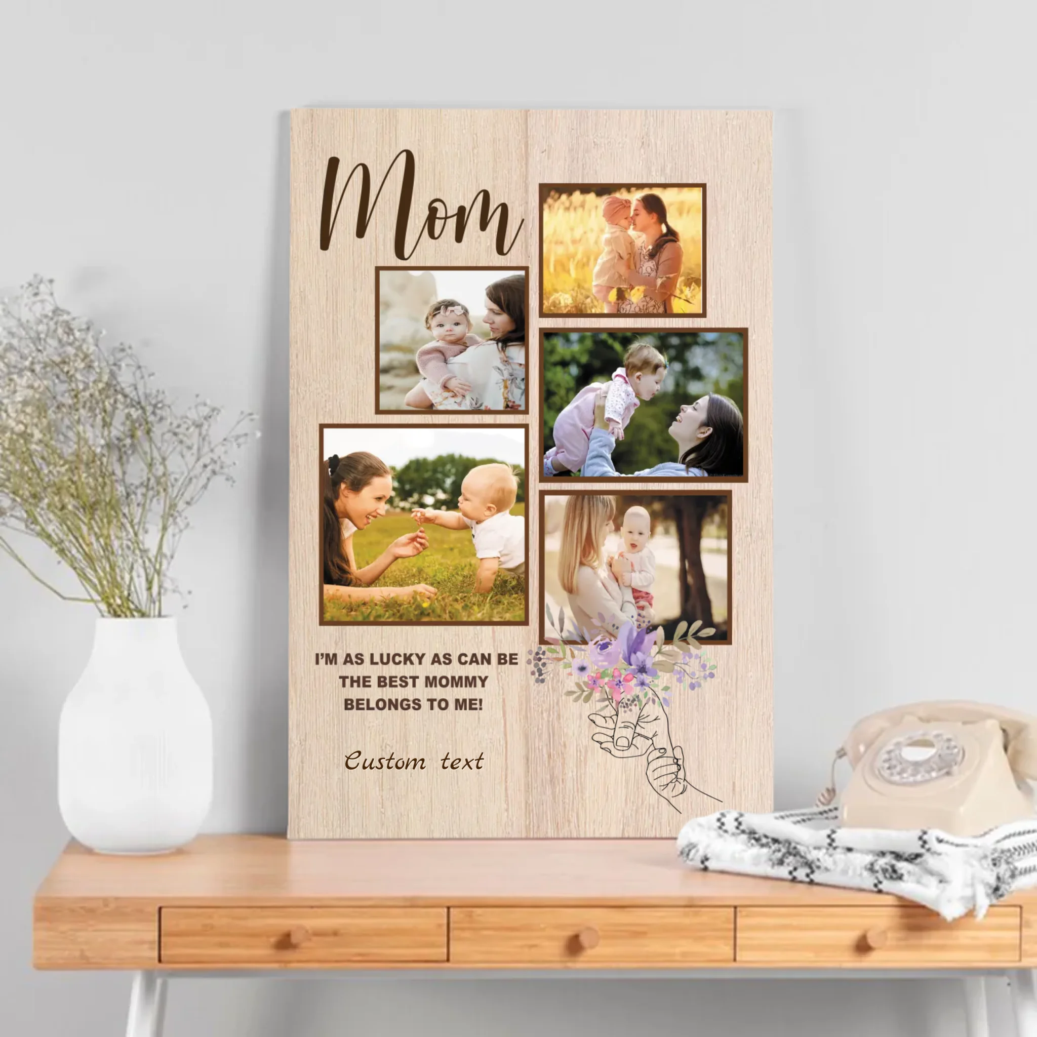 Luckiest Child: Personalized Canvas Prints for Mom at 89Prints