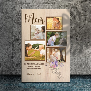 Luckiest Child: Personalized Canvas Prints for Mom at 89Prints