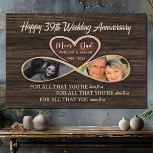 A Timeless Treasure: Personalized Canvas for Mom And Dad | 89Prints