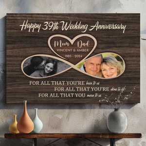 A Timeless Treasure: Personalized Canvas for Mom And Dad | 89Prints