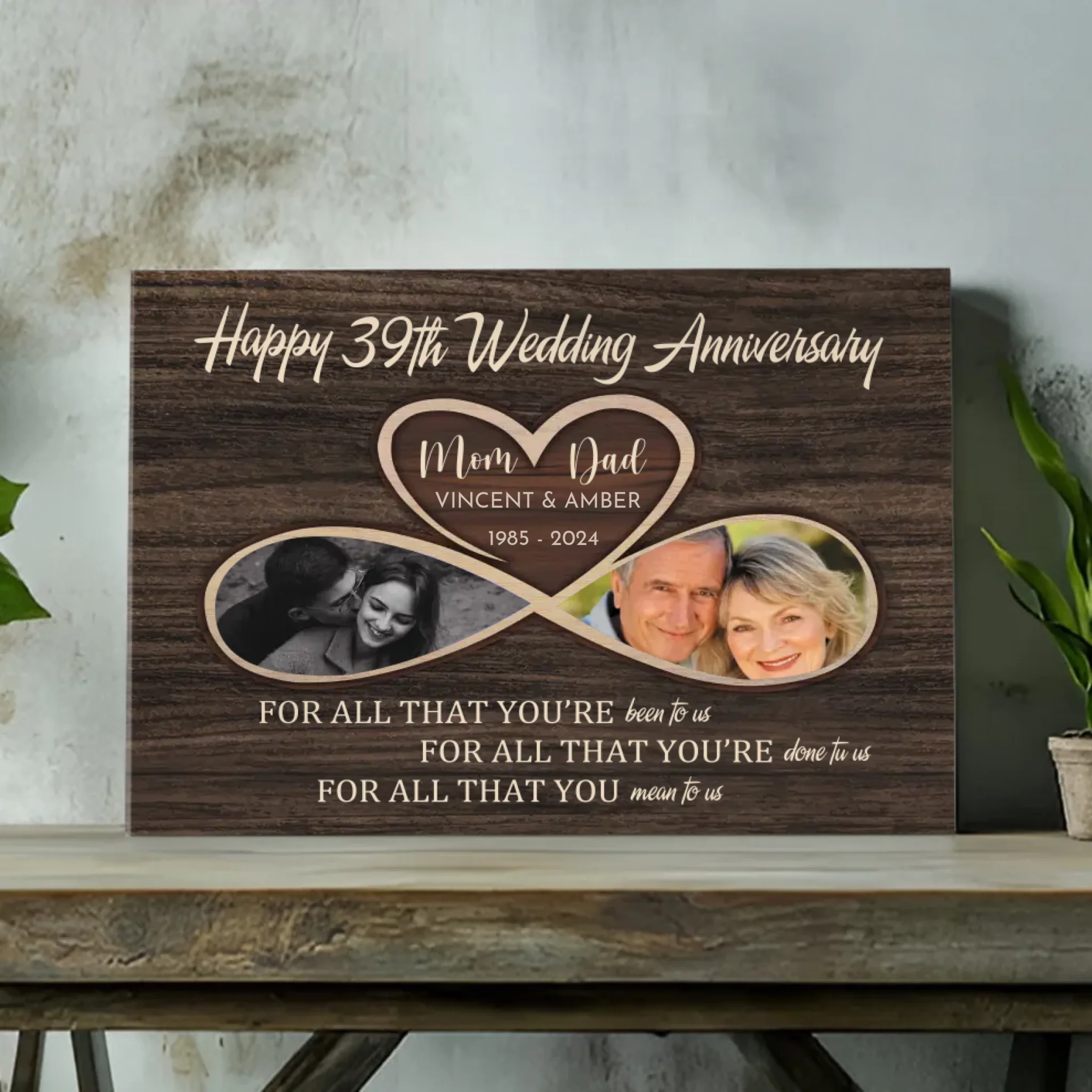 A Timeless Treasure: Personalized Canvas for Mom And Dad | 89Prints