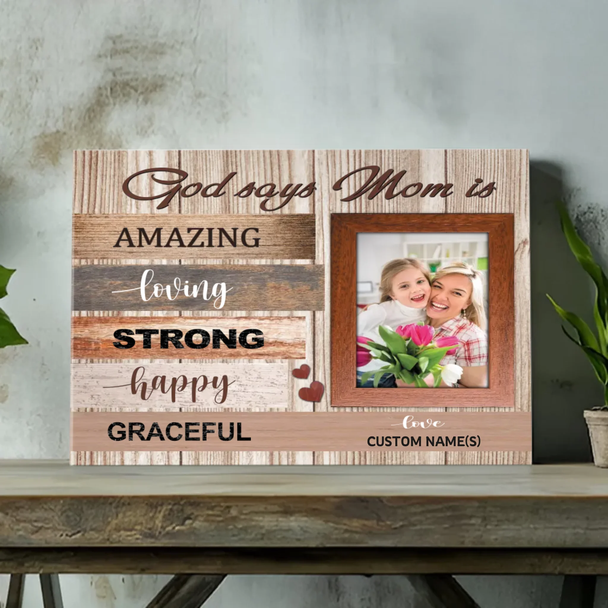 Personalized Canvas for Mom – God Says Mom is Amazing | 89Prints