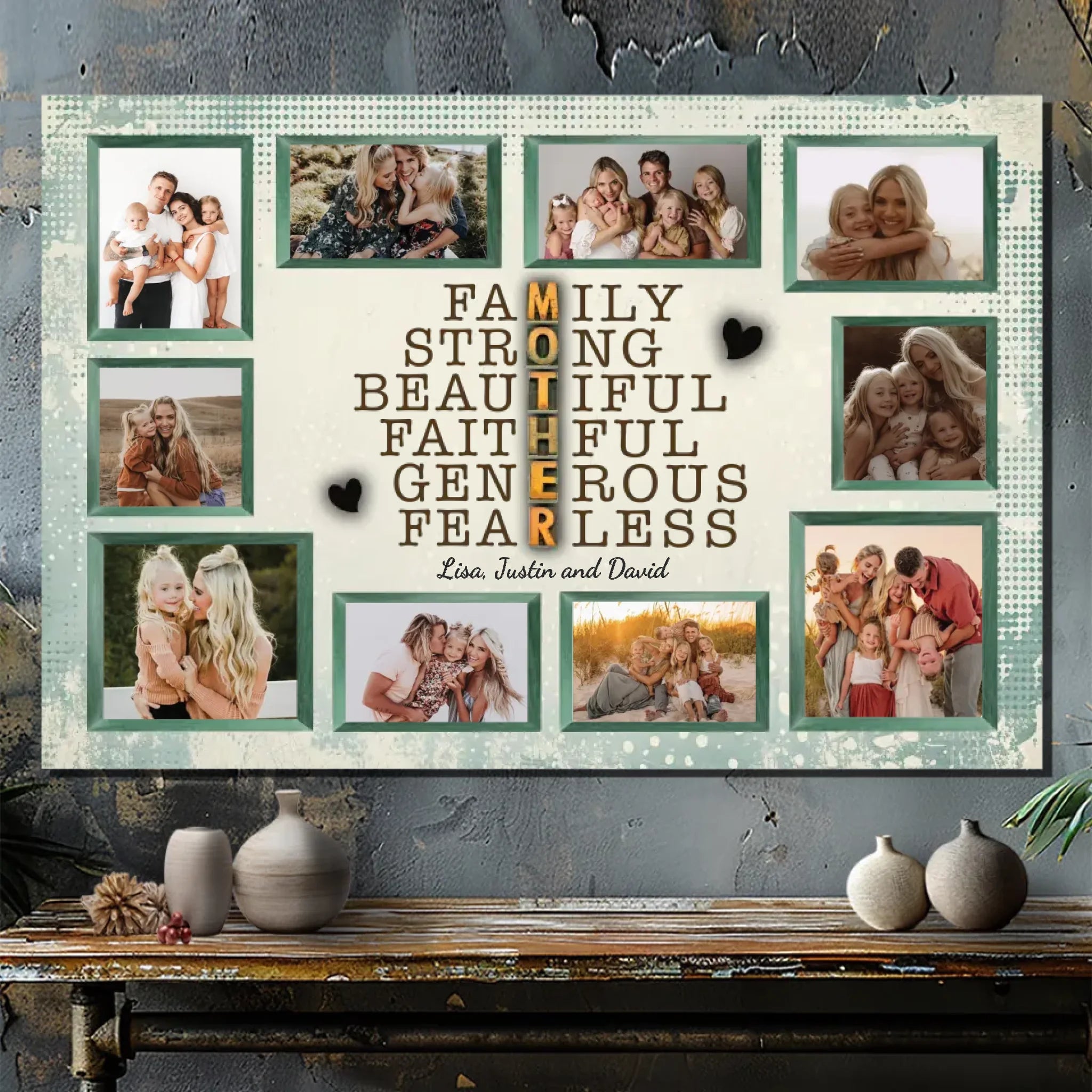 10 Frames, Endless Love: Personalized Canvas for Mom | 89Prints