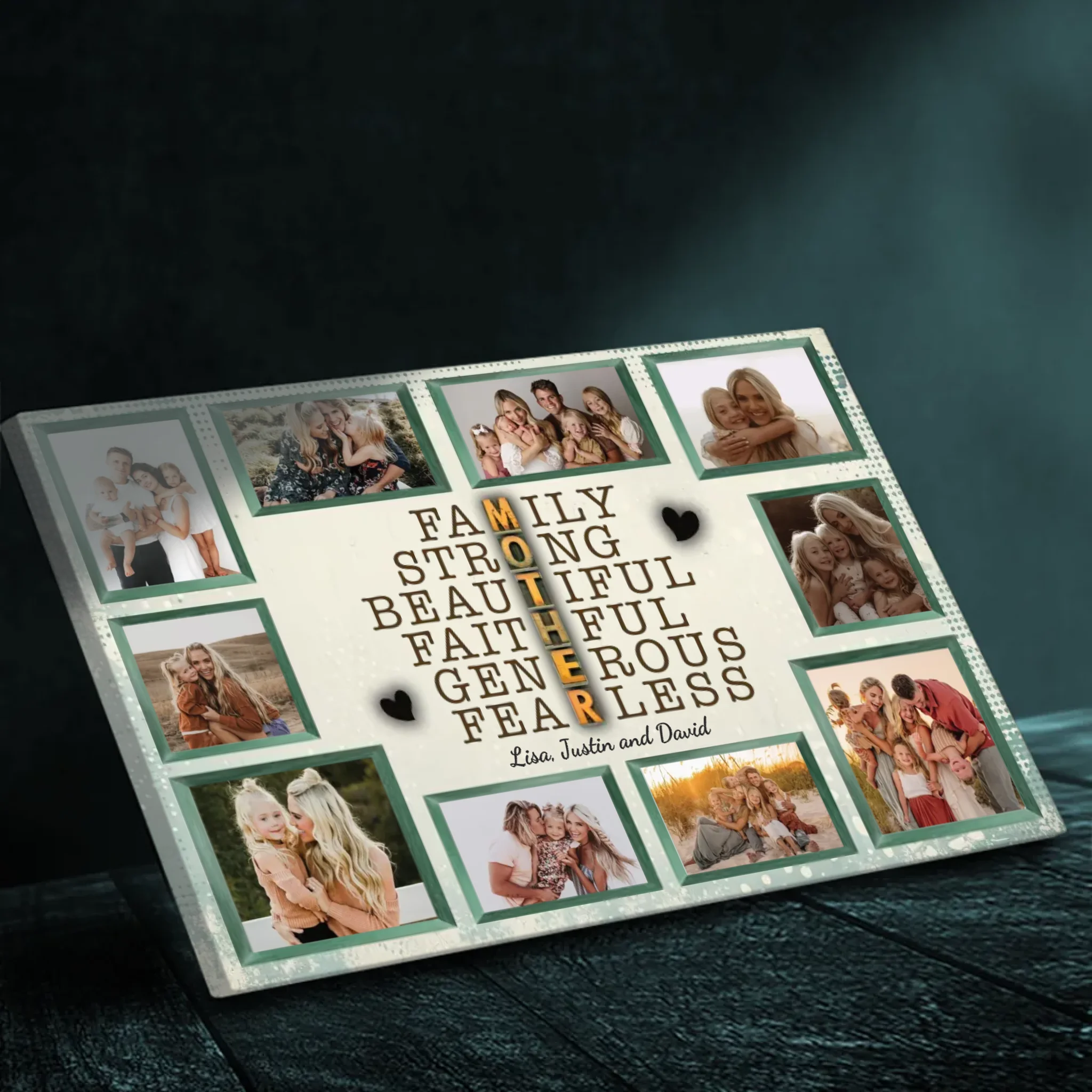 10 Frames, Endless Love: Personalized Canvas for Mom | 89Prints