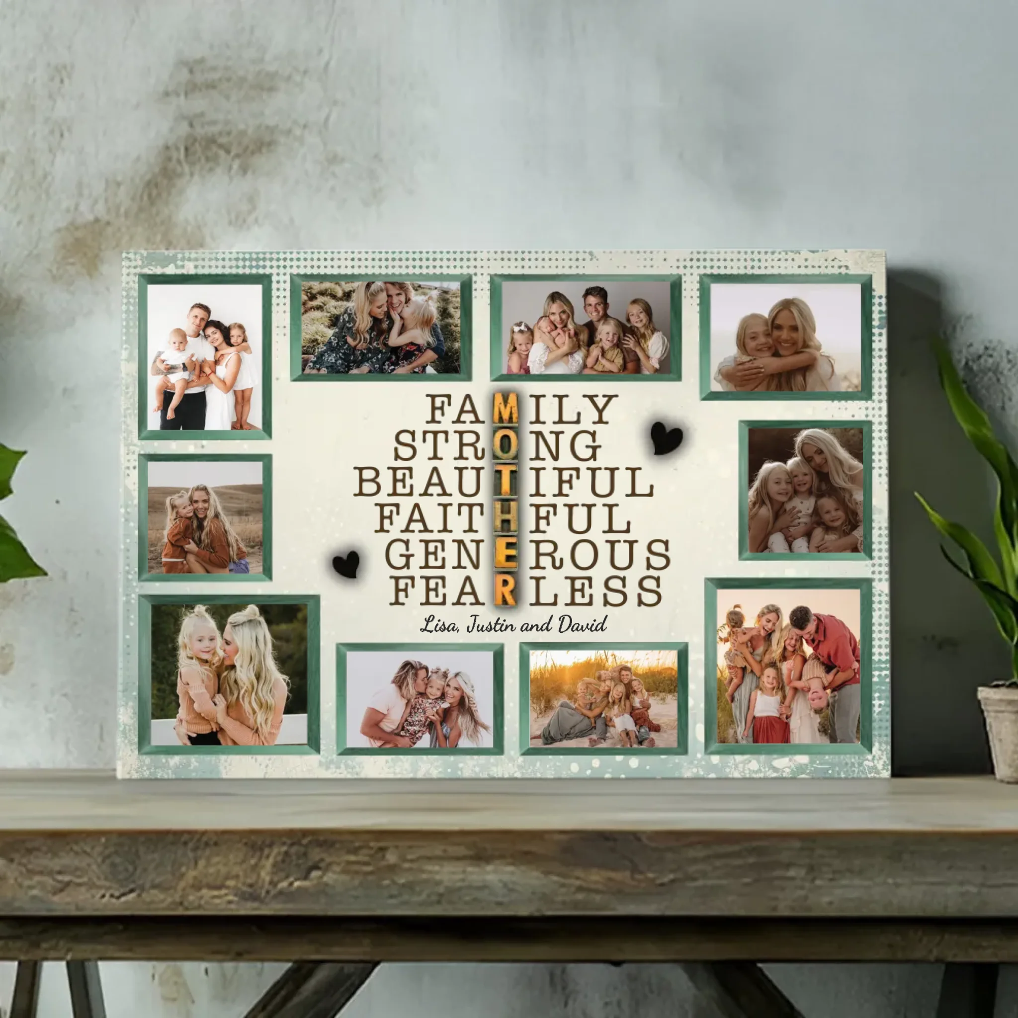 10 Frames, Endless Love: Personalized Canvas for Mom | 89Prints