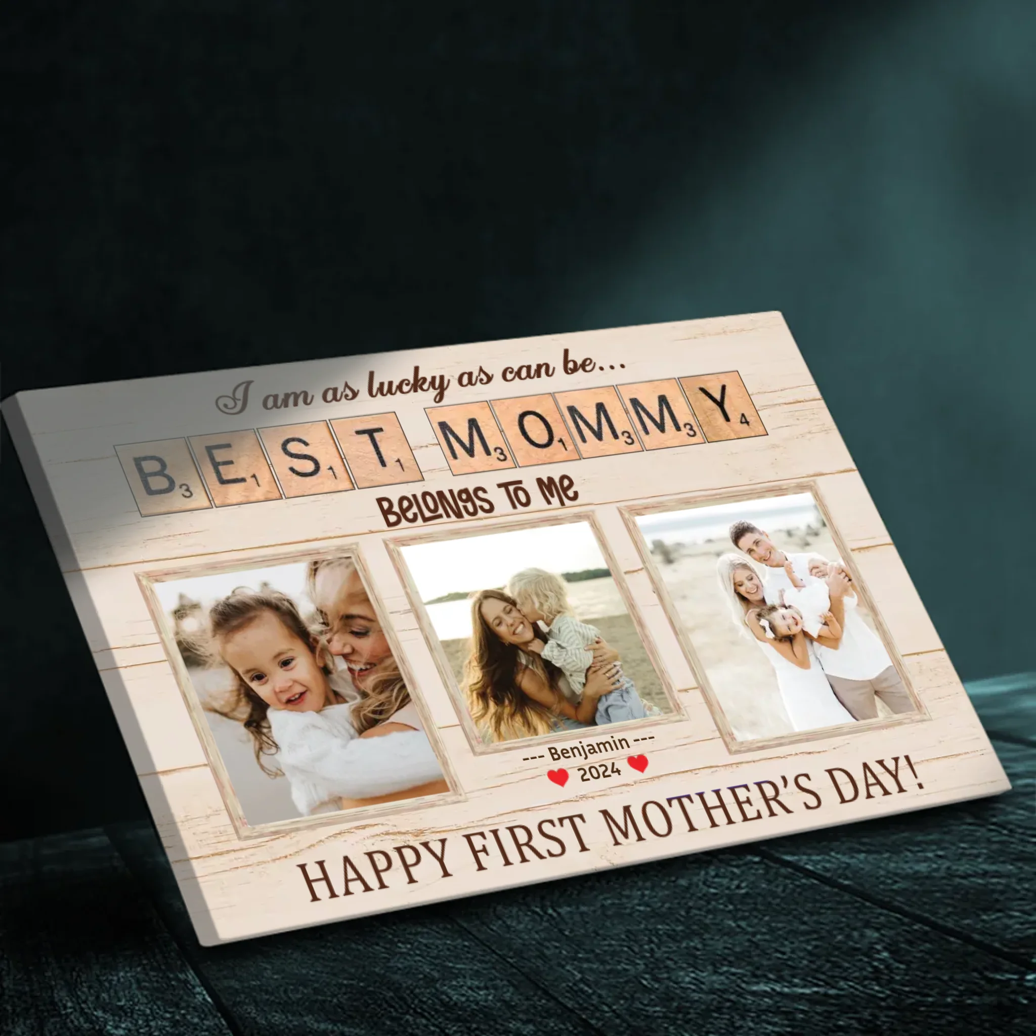 Life's Most Precious Moments: Personalized Mom Canvas Painting At 89Prints