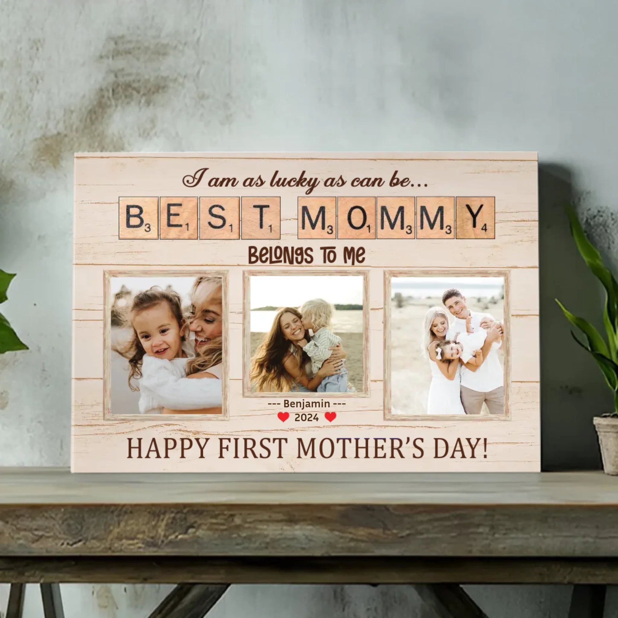 Life's Most Precious Moments: Personalized Mom Canvas Painting At 89Prints