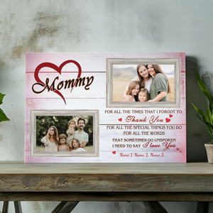 Unique Custom Mom Canvas - Personalized Photo Tribute to Mom’s Love
