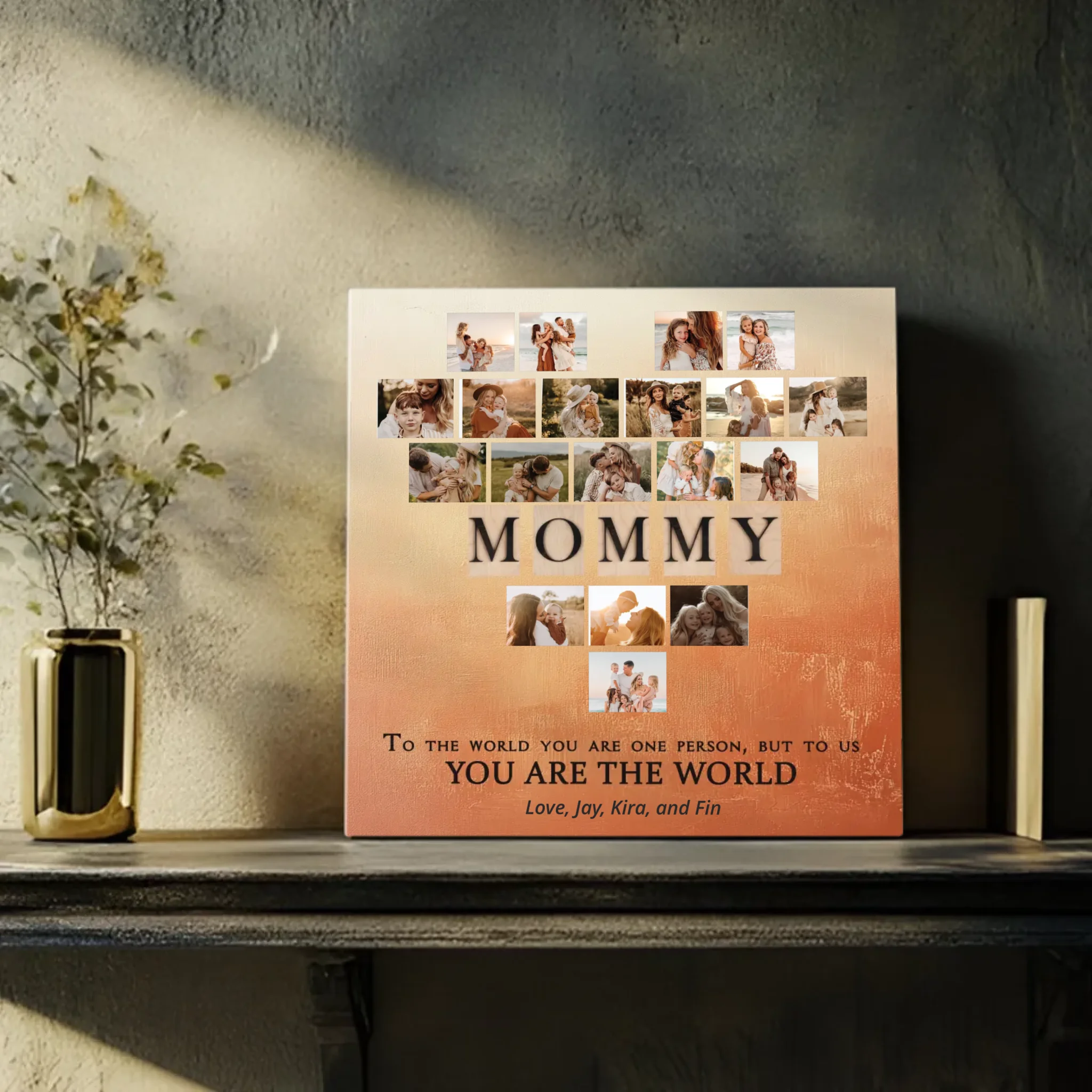 Custom Canvas: Send a Big Heart Remembering a Mother's Great Love