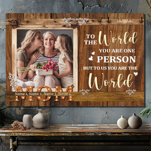 Personalized Mom Canvas - Custom Gift for the Heart of the Family