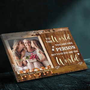 Personalized Mom Canvas - Custom Gift for the Heart of the Family